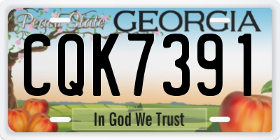 GA license plate CQK7391