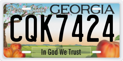 GA license plate CQK7424