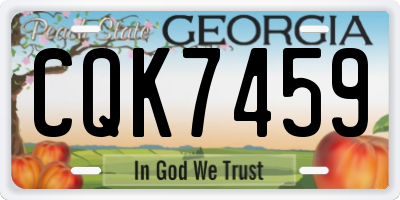 GA license plate CQK7459