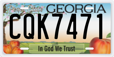 GA license plate CQK7471