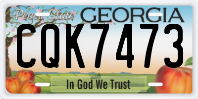 GA license plate CQK7473