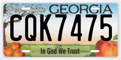 GA license plate CQK7475