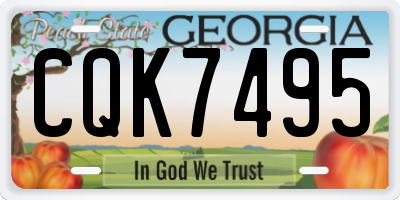 GA license plate CQK7495