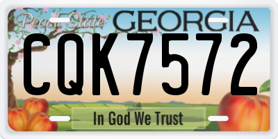 GA license plate CQK7572