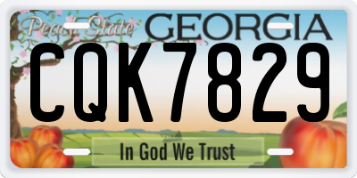 GA license plate CQK7829
