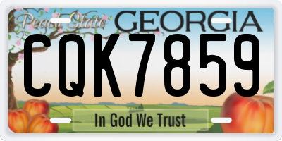 GA license plate CQK7859