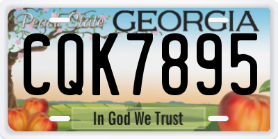 GA license plate CQK7895