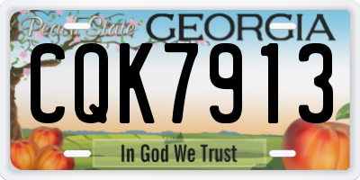 GA license plate CQK7913