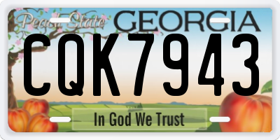 GA license plate CQK7943