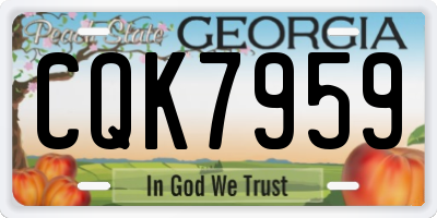 GA license plate CQK7959