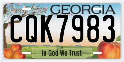 GA license plate CQK7983