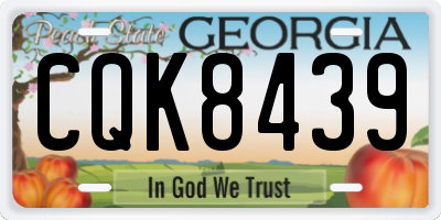 GA license plate CQK8439