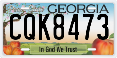 GA license plate CQK8473