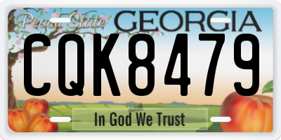 GA license plate CQK8479