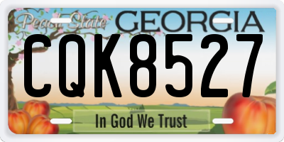 GA license plate CQK8527