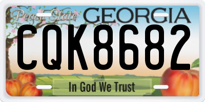 GA license plate CQK8682