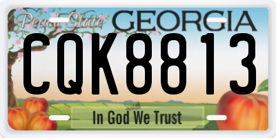 GA license plate CQK8813