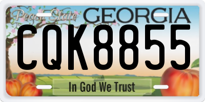 GA license plate CQK8855