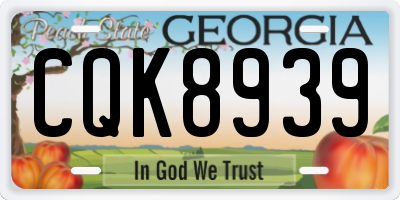 GA license plate CQK8939