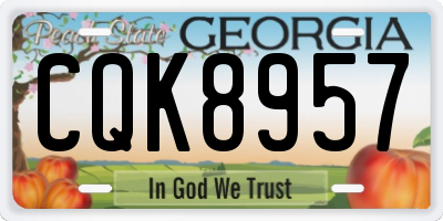 GA license plate CQK8957