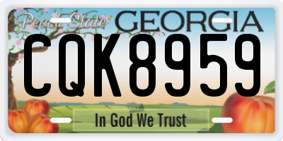 GA license plate CQK8959