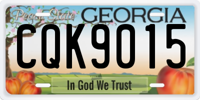 GA license plate CQK9015