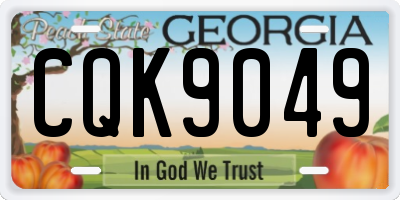 GA license plate CQK9049