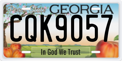 GA license plate CQK9057