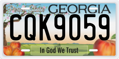 GA license plate CQK9059