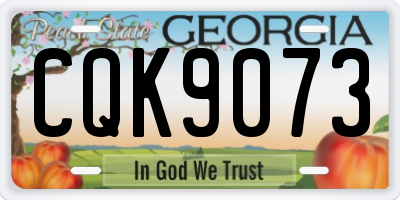GA license plate CQK9073