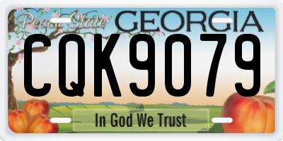 GA license plate CQK9079
