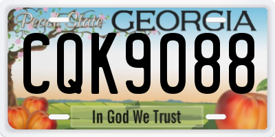GA license plate CQK9088
