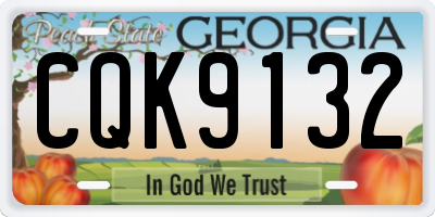 GA license plate CQK9132