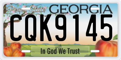 GA license plate CQK9145