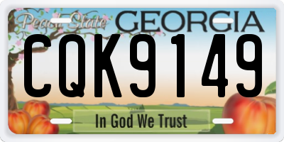GA license plate CQK9149