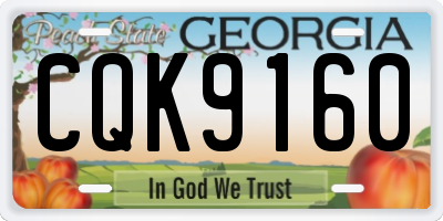 GA license plate CQK9160