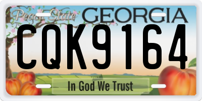 GA license plate CQK9164