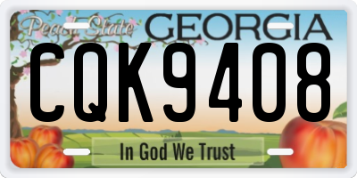 GA license plate CQK9408
