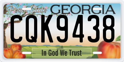 GA license plate CQK9438