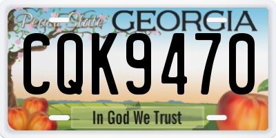 GA license plate CQK9470