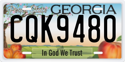 GA license plate CQK9480