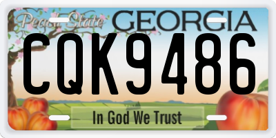 GA license plate CQK9486