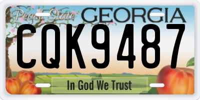 GA license plate CQK9487