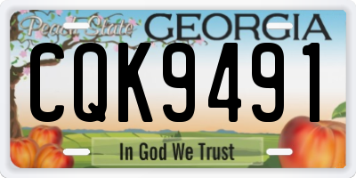 GA license plate CQK9491