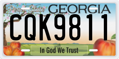 GA license plate CQK9811