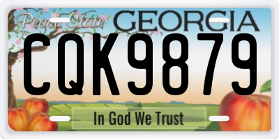GA license plate CQK9879