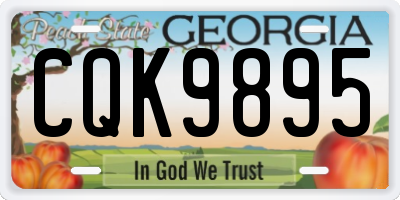 GA license plate CQK9895
