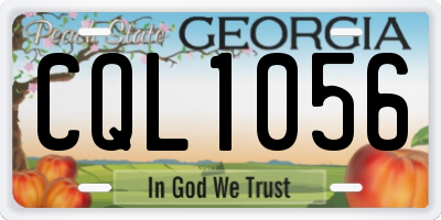 GA license plate CQL1056