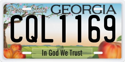 GA license plate CQL1169