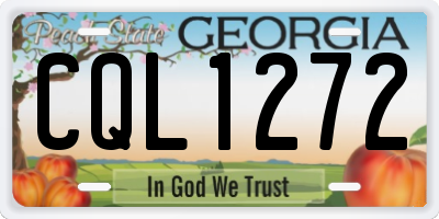 GA license plate CQL1272